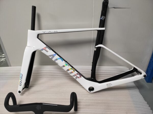 Factor Ostro Vam 02 Road Racing Frame T1000 700C Road Car Frame Set Custom Painted Carbon Fiber Frame with Handlebars